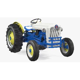 3D Restored Vintage Tractor